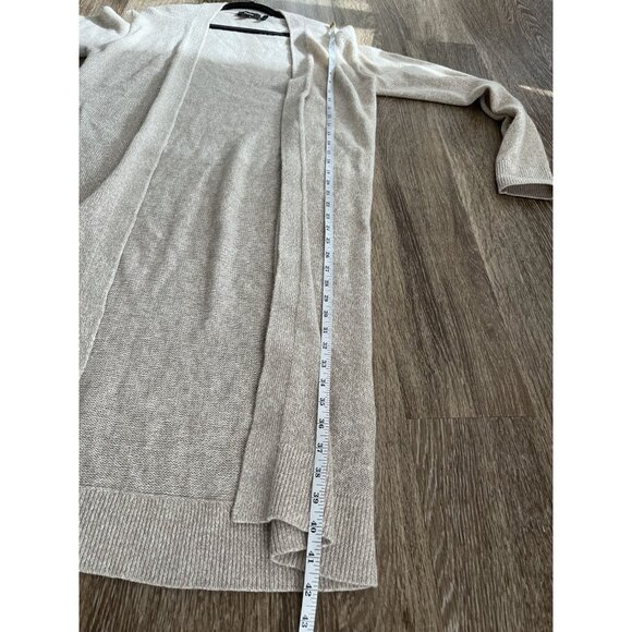 Theory Linen-Cashmere Open Cardigan in Cream Tan Size Large Duster - Picture 8 of 8
